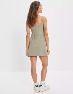 American Eagle AE Knit Cami Minikleid Damen Olivgrün | PZAMT4597