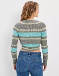 American Eagle AE Knit Tube Top Shrug Set Strickjacke Damen Olivgrün | KREGZ7143