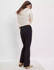American Eagle AE Laufschuhe Super High-Waisted Flare Leggings Damen Schwarz | SKEUB4682