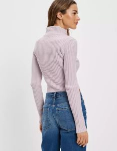 American Eagle AE Mock-Neck Double-Zip Strickjacke Damen Lila | RPLUQ3215
