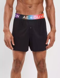 American Eagle AE Olivia Ponton Pride Ultra Soft Badehose Herren Schwarz | CYFKB3542
