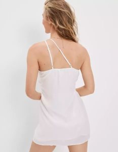 American Eagle AE One Shoulder Cut-Out Minikleid Damen Weiß | DWKAY9524