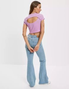 American Eagle AE Open-Back Baby Tee T-shirts Damen Mehrfarbig | UVTSF8024