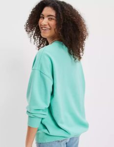 American Eagle AE Oversized Graphic T Shirt Damen Türkis | LRCBX0749