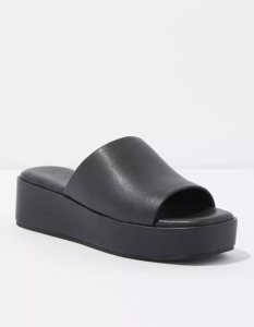 American Eagle AE Plattform Badelatschen Sandalen Damen Schwarz | QEYCG6049