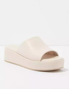 American Eagle AE Plattform Badelatschen Sandalen Damen Beige Khaki | UWNTJ2419