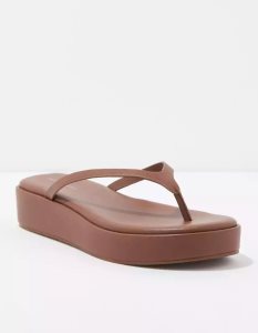 American Eagle AE Plattform Tanga Sandalen Damen Schokolade | MYQAG3542