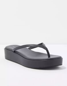 American Eagle AE Plattform Tanga Sandalen Damen Schwarz | WXLPS0283