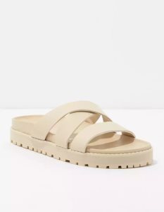 American Eagle AE Riemchen Chunky Badelatschen Sandalen Damen Beige | RNXLF3508