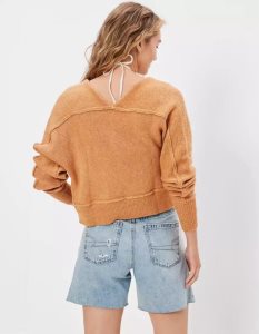 American Eagle AE Shrug Strickjacke Damen Braun | TCQSU0827