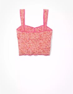 American Eagle AE Smocked Cami Hemd Damen Rosa | GJHYI4398