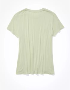 American Eagle AE Soft & Sexy Crew Neck Tee T-shirts Damen Olivgrün | KCFGT3206