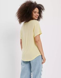 American Eagle AE Soft & Sexy V-Neck Pocket Tee T-shirts Damen Mehrfarbig | KAWJU8019