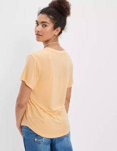 American Eagle AE Soft & Sexy V-Neck Pocket Tee T-shirts Damen Orange | PROXZ0527