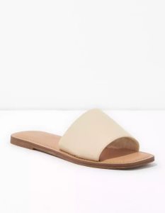 American Eagle AE Square Kappe Badelatschen Sandalen Damen Beige Khaki | CFRBE9061