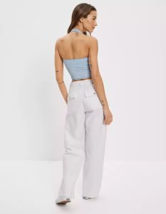 American Eagle AE Super Seamless Halter Muskelshirt Damen Hellblau | SDEAL6459