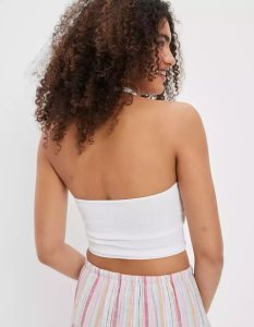 American Eagle AE Super Seamless Halter Muskelshirt Damen Weiß | UYMQT5830