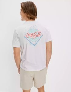 American Eagle AE Super Soft Coca Cola Graphic T-shirts Herren Weiß | MARIL9653