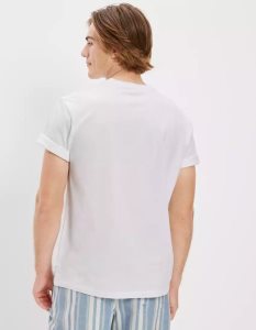 American Eagle AE Super Soft Floral T-shirts Herren Weiß | BNCMH7534
