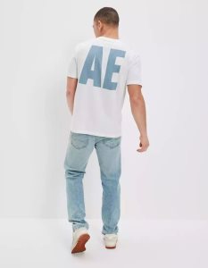 American Eagle AE Super Soft Graphic T Shirt Herren Weiß | ZYDHB0942