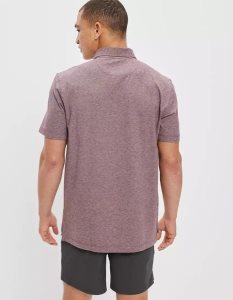 American Eagle AE Super Soft Legend Jersey Polo Shirts Herren Bordeaux | DLQHI2185