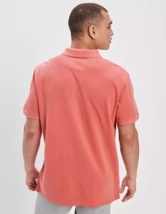 American Eagle AE Super Soft Legend Pique Polo Shirts Herren Koralle | AOZNM4856