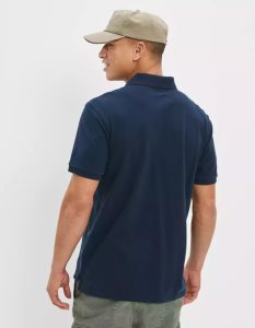 American Eagle AE Super Soft Legend Pique Polo Shirts Herren Navy | EIMOG2735