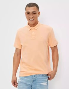 American Eagle AE Super Soft Legend Pique Polo Shirts Herren Orange | KZVYT7512