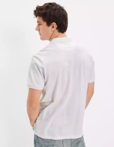 American Eagle AE Super Soft Legend Pique Polo Shirts Herren Weiß | UOBRD3162