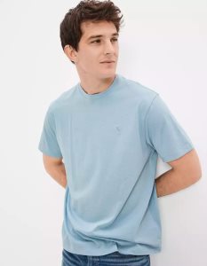 American Eagle AE Super Soft Legend T-shirts Herren Hellblau | ATZFQ0432