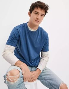 American Eagle AE Super Soft Legend T-shirts Herren Blau | GCHDB4209