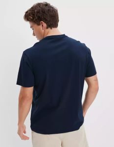 American Eagle AE Super Soft Legend V-Neck T-shirts Herren Navy | XTKME1482