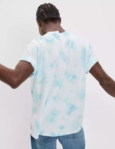 American Eagle AE Super Soft Pride Tie Dye Graphic T-shirts Herren Blau | GWXDF0682