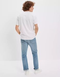 American Eagle AE Super Soft Slub Henley T-shirts Herren Weiß | GMBJE1067