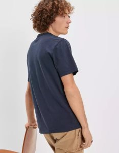 American Eagle AE Super Soft Slub Henley T-shirts Herren Navy | VECAX2148