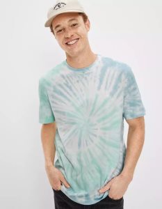 American Eagle AE Super Soft Tie-Dye T-shirts Herren Mintfarben | GFXZQ7983