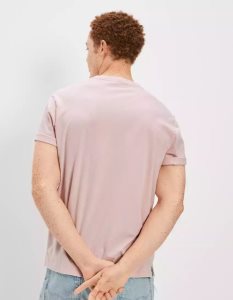 American Eagle AE Super Soft Washed T-shirts Herren Rosa | WMABK3214