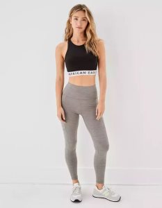 American Eagle AE The Everything Pocket Highest Taille Leggings Damen Grau | YSNVD1342
