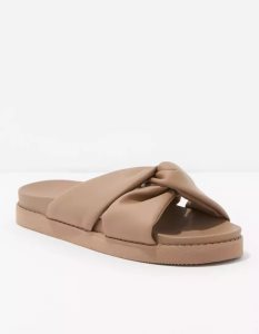 American Eagle AE Twist Badelatschen Sandalen Damen Braun | PHWRL5687
