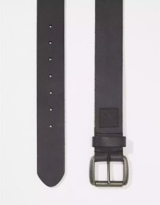 American Eagle AE Weite Leder Gürtel Herren Schwarz | HGFUZ8027