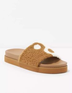 American Eagle AE Yin Yang Terry Badelatschen Sandalen Damen Grau Braun | MBGLI1263
