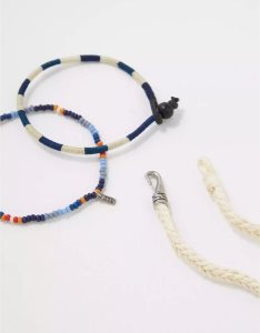 American Eagle AE x Outer Banks Bracelet 3-Pack Schmuck Herren Navy | OUFRX1893