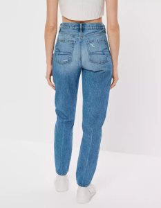 American Eagle AE x The Redesign Mom Jeans Damen Indigo | UOQMW2805