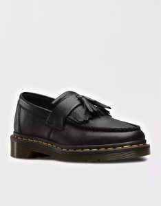 American Eagle Adrian Yellow Stitch Tassel Loafers Damen Schwarz | JAPGS9241