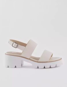 American Eagle BC Footwear Left Unsaid Plattform Sandal Keilabsatz Damen Weiß | MTORG4806