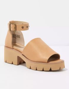 American Eagle BC Footwear United Vegan Plattform Sandal Keilabsatz Damen Braun | DIKZC9873