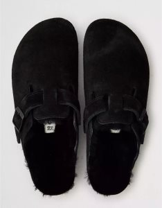 American Eagle Boston Fur Gefütterte Clogs Damen Schwarz | JTWRC1708