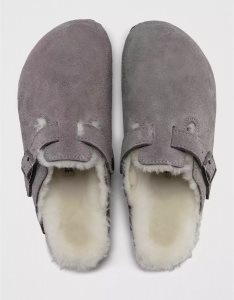 American Eagle Boston Fur Gefütterte Clogs Damen Grau | QSZNC7340