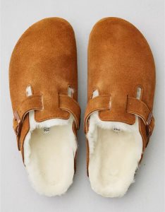American Eagle Boston Fur Gefütterte Clogs Damen Beige | VLGOF2195