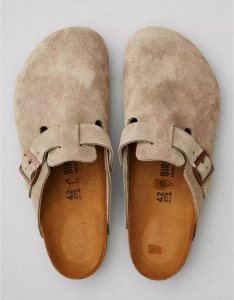 American Eagle Boston Soft Footbed Clog Freizeitschuhe Herren Grau Braun | QLRKW2940